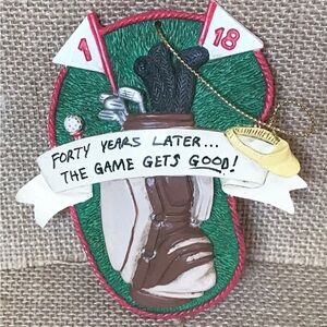 Golf Clubs In Bag Golfer Ornament Christmas Holiday Sports Leisure Funny READ